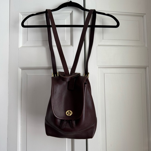 Rare Vintage Coach brown leather backpack - Picture 1 of 10